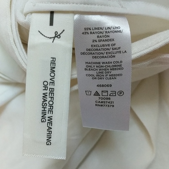 ⭐ Ann Taylor Linen Pleated Shorts w/ Tie Sash NWT - Picture 7 of 8